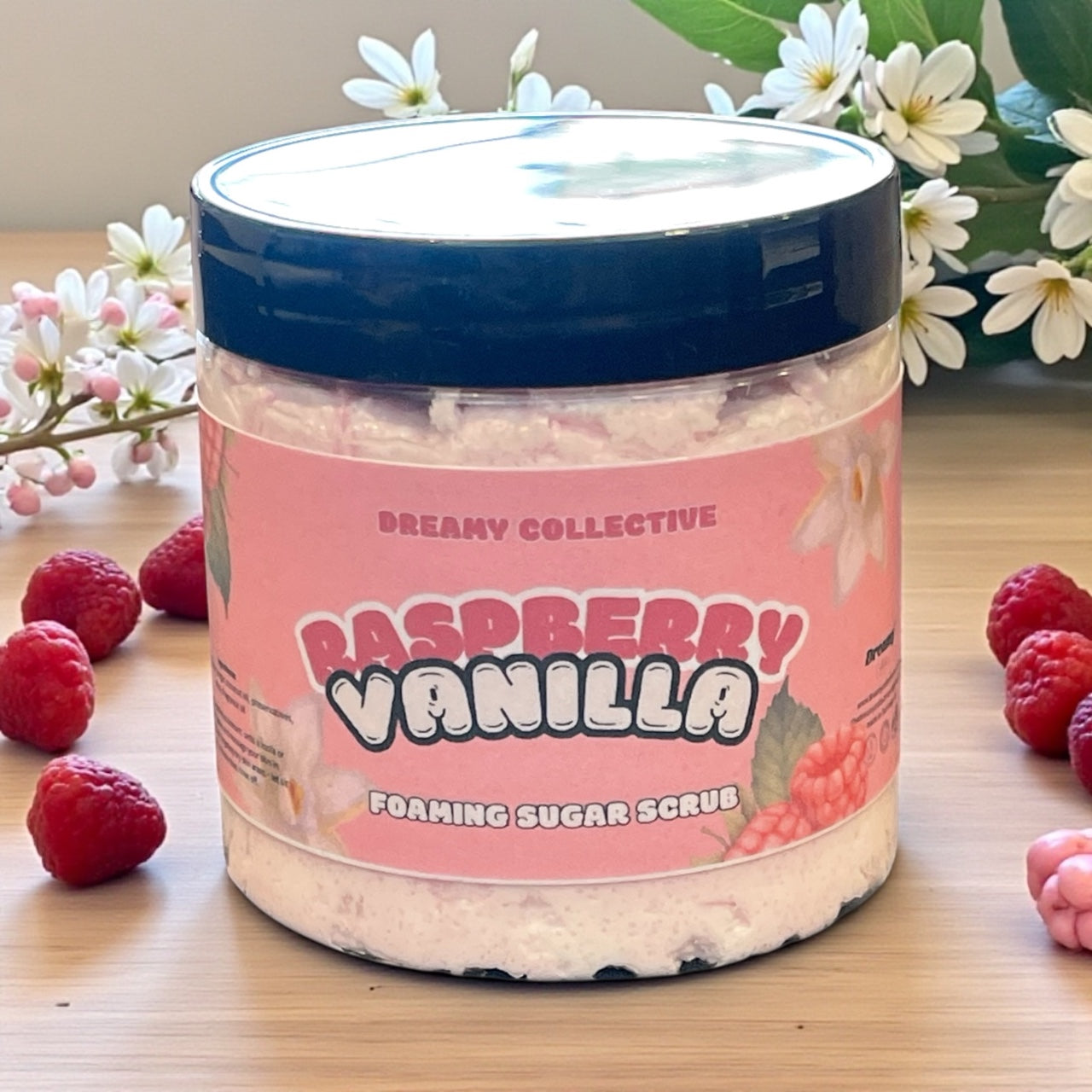 Raspberry Vanilla foaming scrub